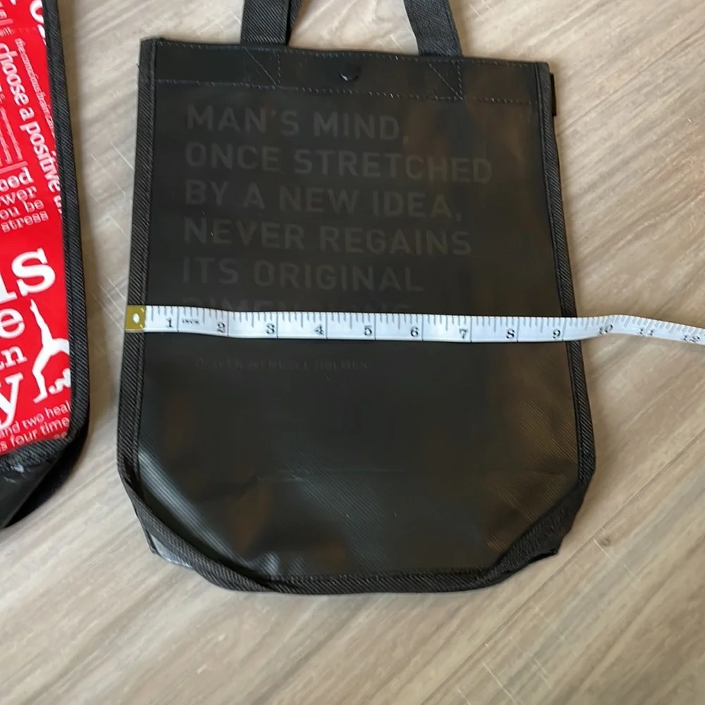 Set of 2 Authentic Lululemon Reusable Tote Bags – Black & Red | New